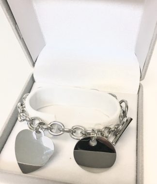 Bracelet - Stainless Steel with 2 Charms