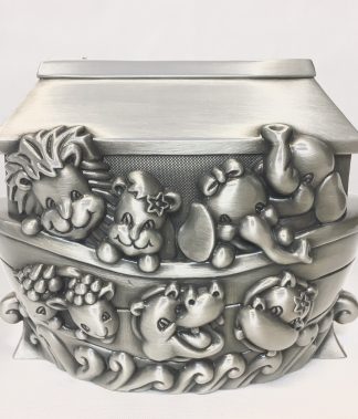 Noah's Ark Pewter Baby Bank