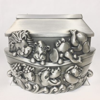 Noah's Ark Pewter Baby Bank